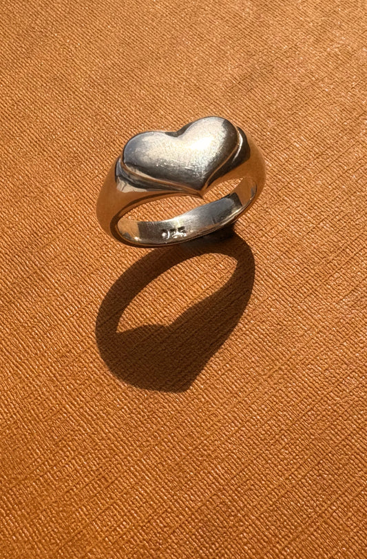 Pulse - Heart Signet Ring - Size J1/2