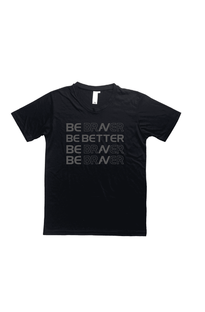 Be Better print on black t-shirt