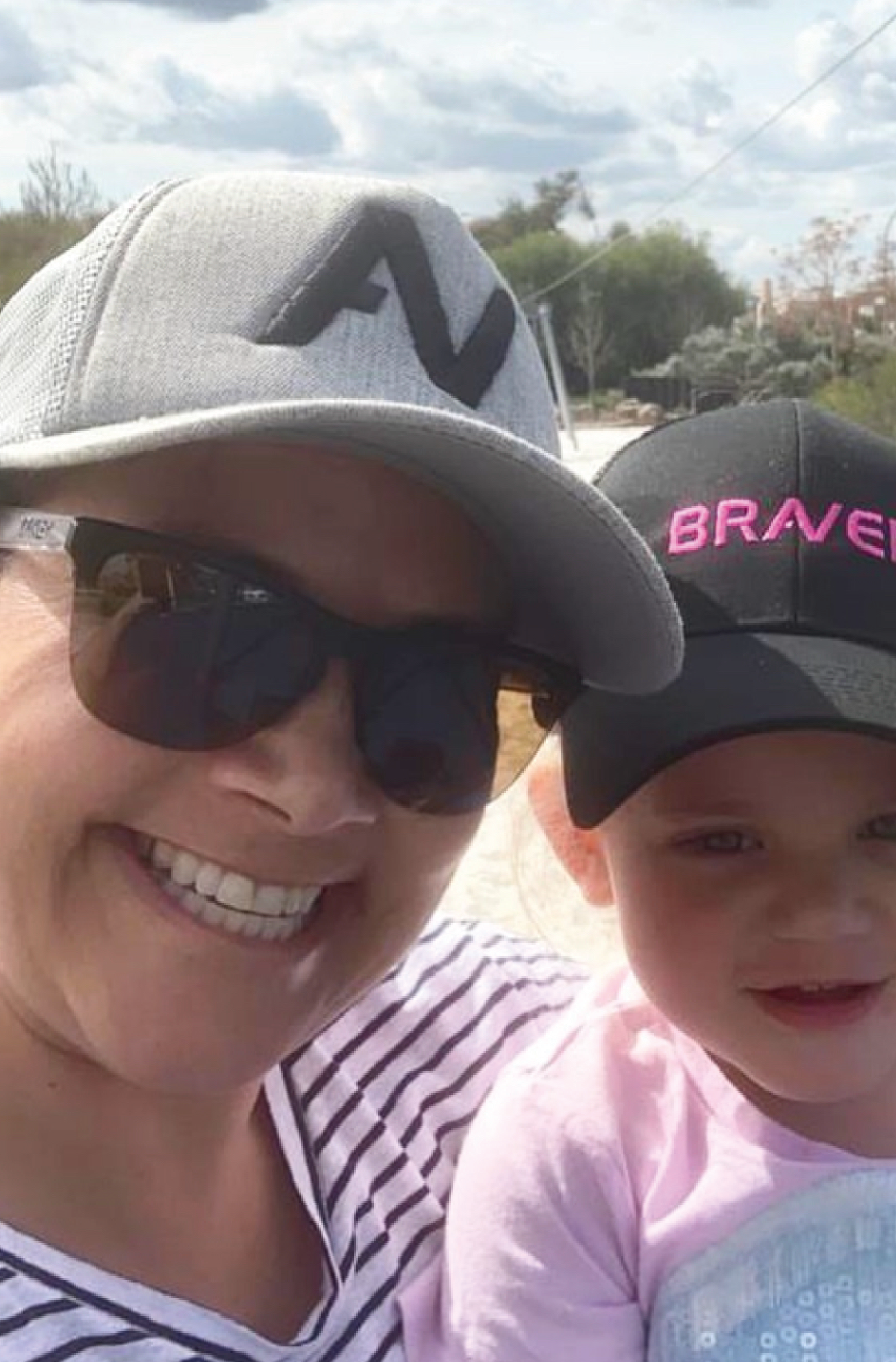 Family of the Bear out in Australia wearing their Braver Trucker and Pony caps!
