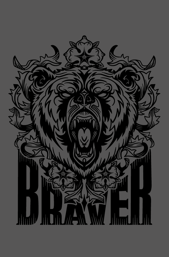 Graphic image of our Braver Family Crest Design for a digital download